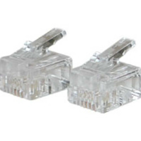 C2G Rj11 6X4 Modular Plug For Round Solid Cable - 50Pk 27562